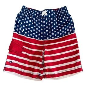 3/$15 Joe Boxer toddler boy American flag swim shorts in Red white & blue Sz 4T